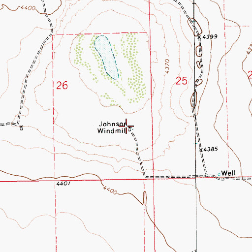Topographic Map of Johnson Windmill, NM