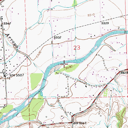 Topographic Map of Jones Arroyo, NM