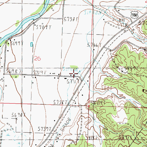 Topographic Map of Jones Arroyo, NM