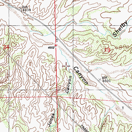 Topographic Map of Jones Canyon, NM