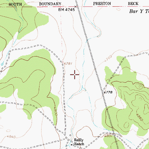 Topographic Map of Jose Perea, NM