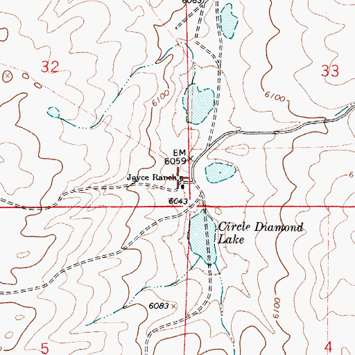 Topographic Map of Joyce Ranch, NM