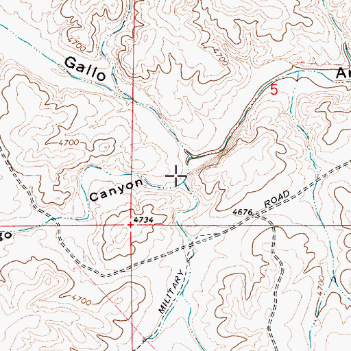 Topographic Map of Juan Largo Canyon, NM