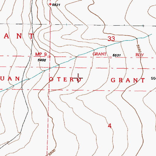 Topographic Map of Juan Otero Grant, NM