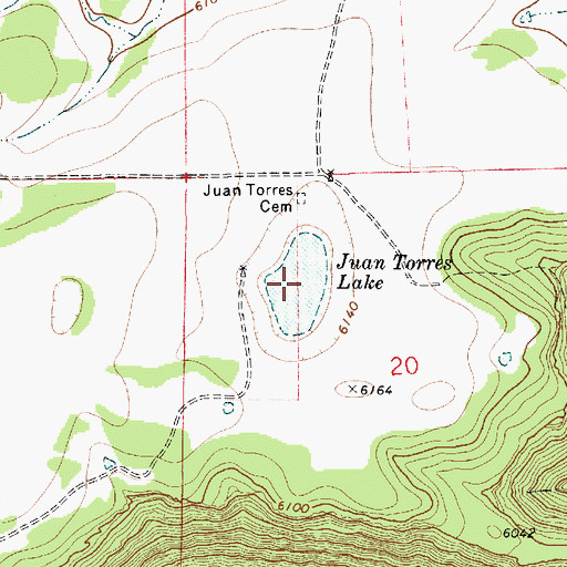 Topographic Map of Juan Torres Lake, NM