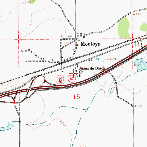 Topographic Map of Juana de Darca Church, NM