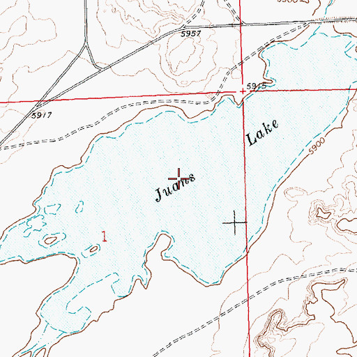 Topographic Map of Juans Lake, NM