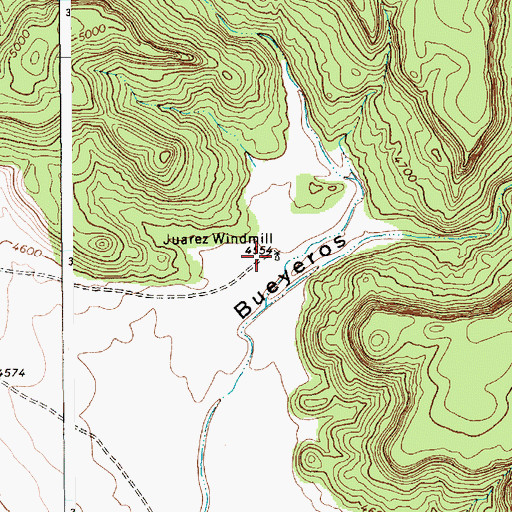 Topographic Map of Juarez Windmill, NM