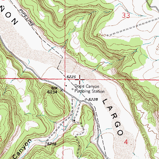 Topographic Map of Julian Canyon, NM