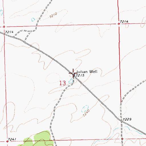 Topographic Map of Julian Well, NM