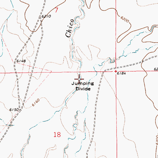 Topographic Map of Jumping Divide, NM