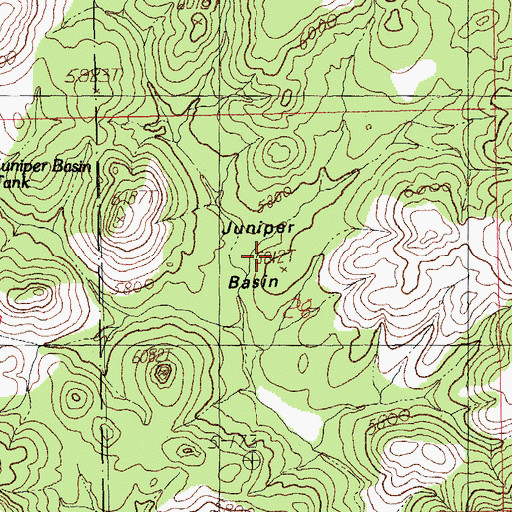 Topographic Map of Juniper Basin, NM