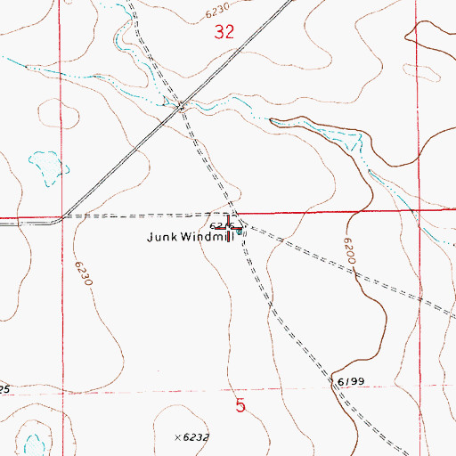 Topographic Map of Junk Windmill, NM