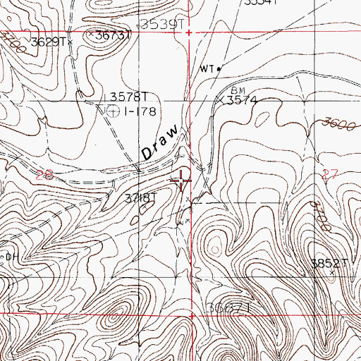 Topographic Map of Kee Ranch, NM