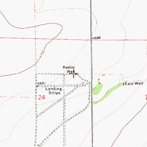 Topographic Map of Keeler Well, NM