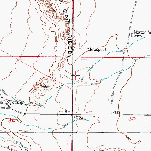 Topographic Map of Keen Spring, NM