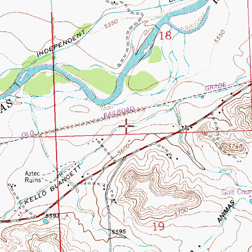 Topographic Map of Kello Blancett Ditch, NM