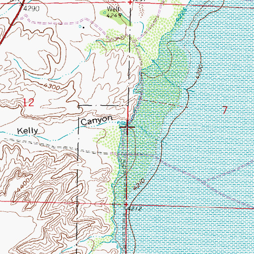 Topographic Map of Kelly Canyon, NM