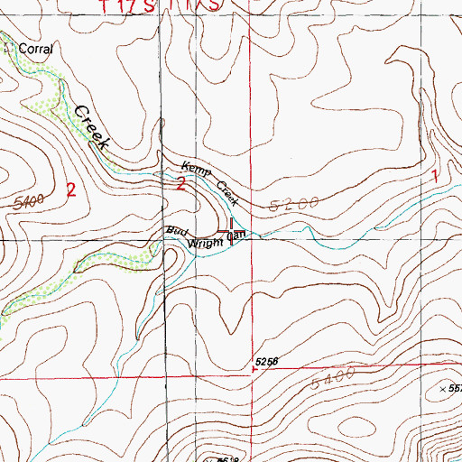 Topographic Map of Kemp Creek, NM