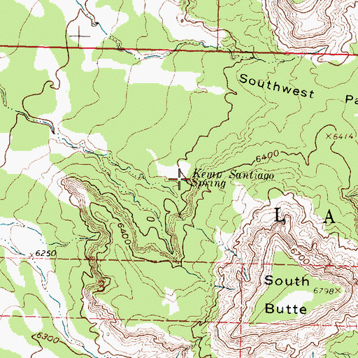 Topographic Map of Kemp Santiago Spring, NM