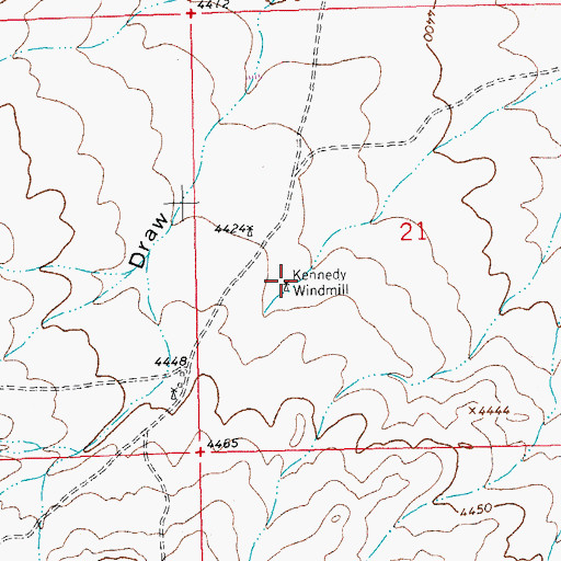 Topographic Map of Kennedy Windmill, NM
