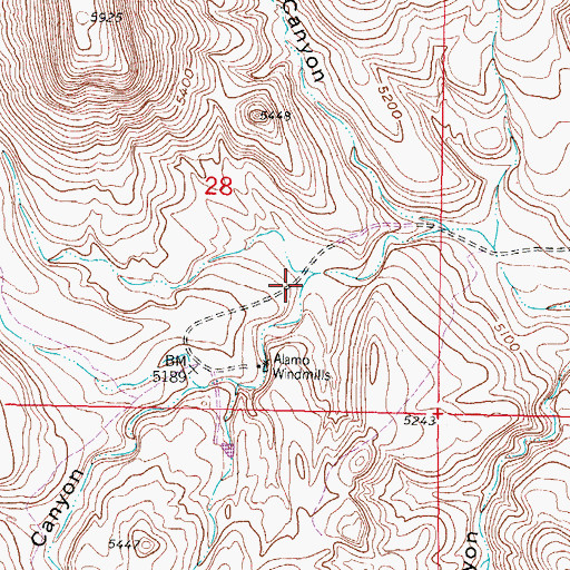 Topographic Map of Kerr Canyon, NM