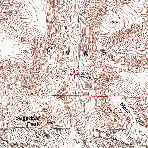 Topographic Map of Kerr Tank, NM