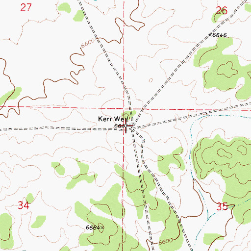 Topographic Map of Kerr Well, NM
