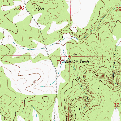 Topographic Map of Kessler Tank, NM