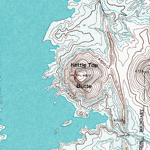 Topographic Map of Kettle Top Butte, NM