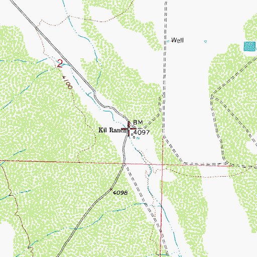 Topographic Map of Kil Ranch, NM