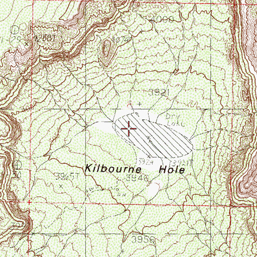 Topographic Map of Kilbourne Hole, NM