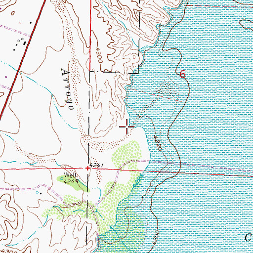 Topographic Map of King Arroyo, NM