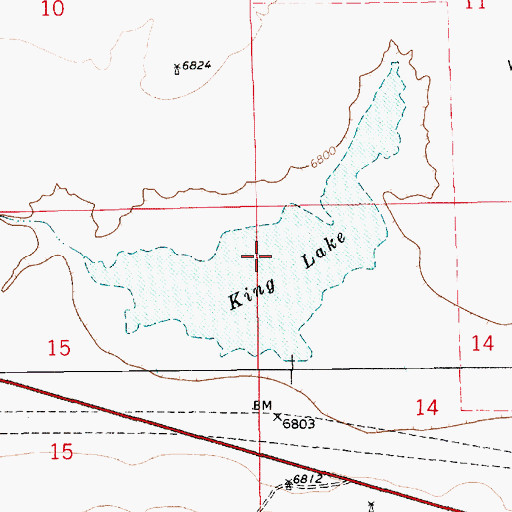 Topographic Map of King Lake, NM