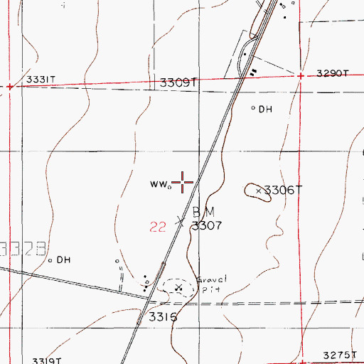 Topographic Map of King Ranch, NM