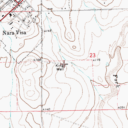 Topographic Map of King Well, NM
