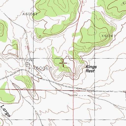 Topographic Map of Kings Rest, NM