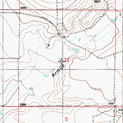 Topographic Map of Kinsell Draw, NM