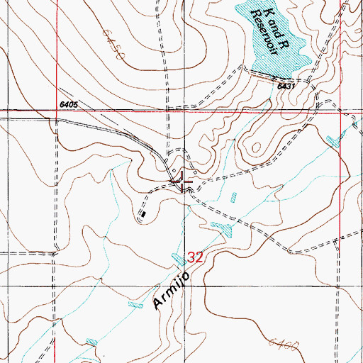 Topographic Map of Kinsell Ranch, NM