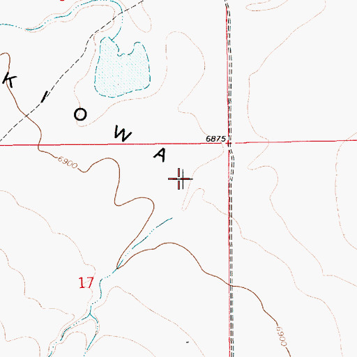 Topographic Map of Kiowa Flats, NM