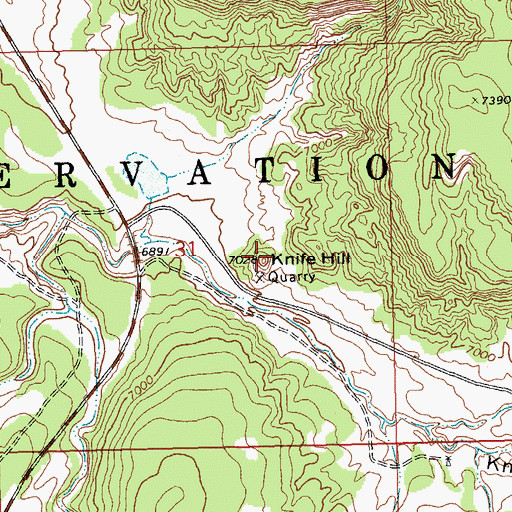 Topographic Map of Knife Hill, NM