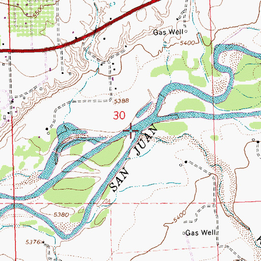 Topographic Map of Kutz Canyon, NM