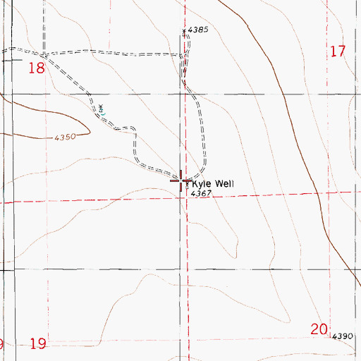 Topographic Map of Kyle Well, NM