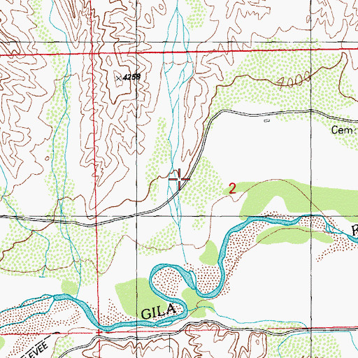 Topographic Map of L C Canyon, NM