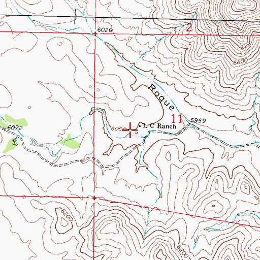 Topographic Map of L C Ranch, NM