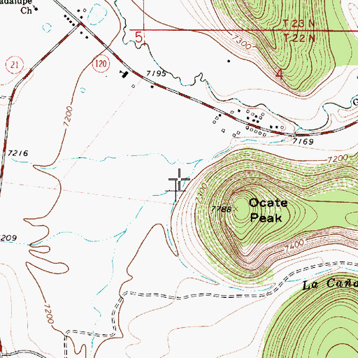 Topographic Map of La Canada, NM