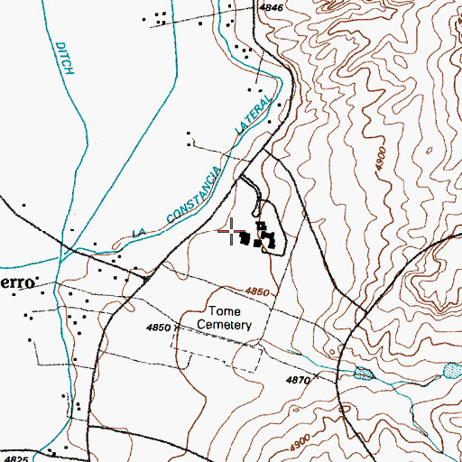 Topographic Map of La Canada de la Loma de Arena, NM