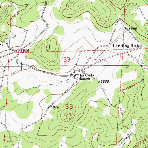 Topographic Map of La Cinta Ranch, NM
