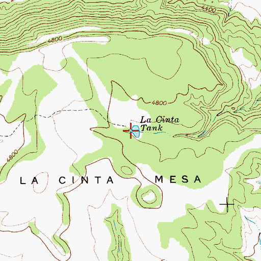 Topographic Map of La Cinta Tank, NM