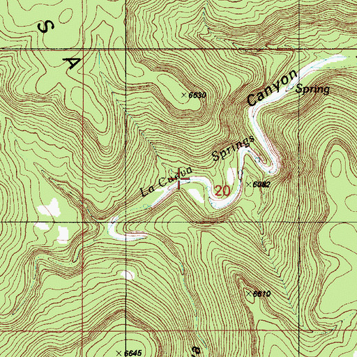 Topographic Map of La Cueva Spring, NM